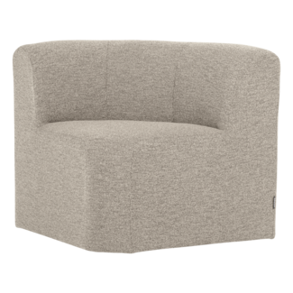 Woood Mojo Base Eetbank Hoek Met Rugleuning Boucle Beige [FSC]