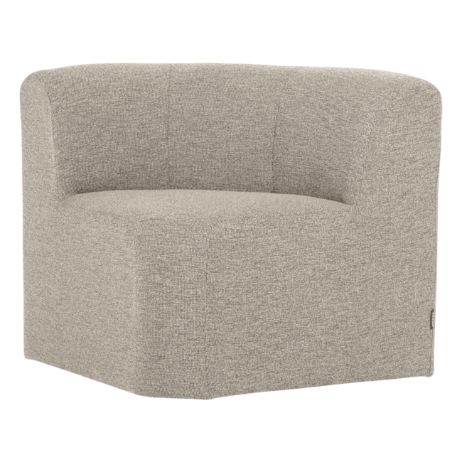 Woood Mojo Base Eetbank Hoek Met Rugleuning Boucle Beige [FSC]