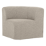 Woood Mojo Base Eetbank Hoek Met Rugleuning Boucle Beige [FSC]