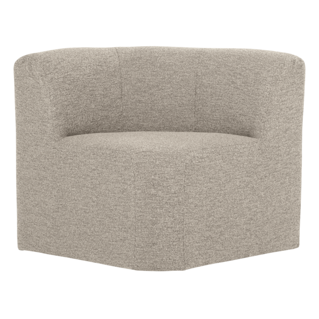 Woood Mojo Base Eetbank Hoek Met Rugleuning Boucle Beige [FSC]