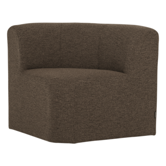 Woood Mojo Base Eetbank Hoek Met Rugleuning Boucle Bruin [FSC]