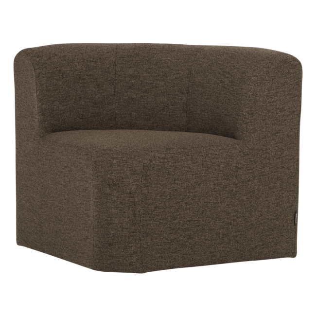 Woood Mojo Base Eetbank Hoek Met Rugleuning Boucle Bruin [FSC]