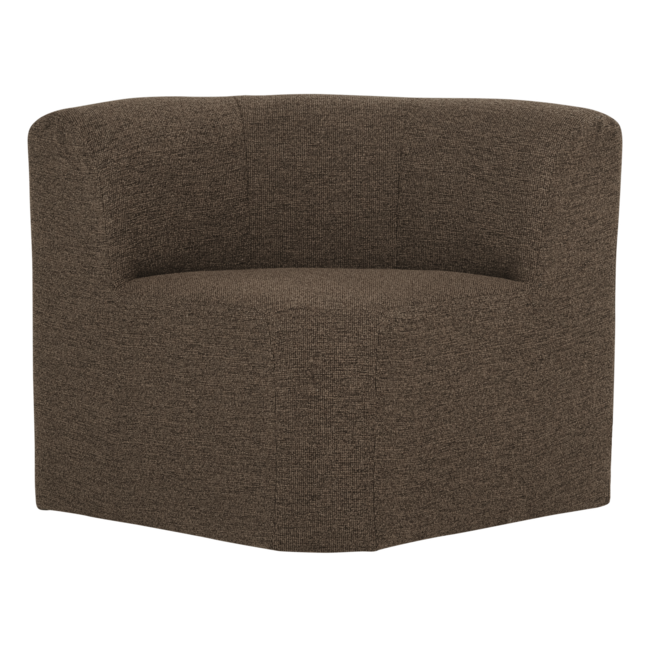 Woood Mojo Base Eetbank Hoek Met Rugleuning Boucle Bruin [FSC]