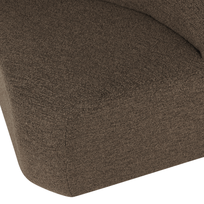 Woood Mojo Base Eetbank Hoek Met Rugleuning Boucle Bruin [FSC]