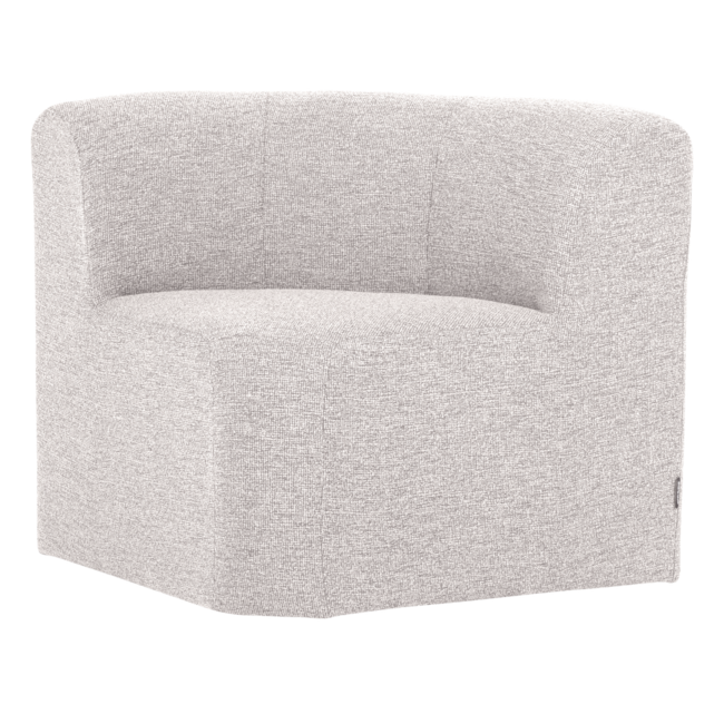 Woood Mojo Base Eetbank Hoek Met Rugleuning Boucle Ecru [FSC]