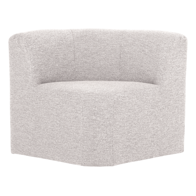 Woood Mojo Base Eetbank Hoek Met Rugleuning Boucle Ecru [FSC]