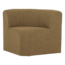 Woood Mojo Base Eetbank Hoek Met Rugleuning Boucle Geel/Bruin[Fsc]