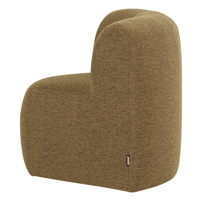 Woood Mojo Base Eetbank Hoek Met Rugleuning Boucle Geel/Bruin[Fsc]