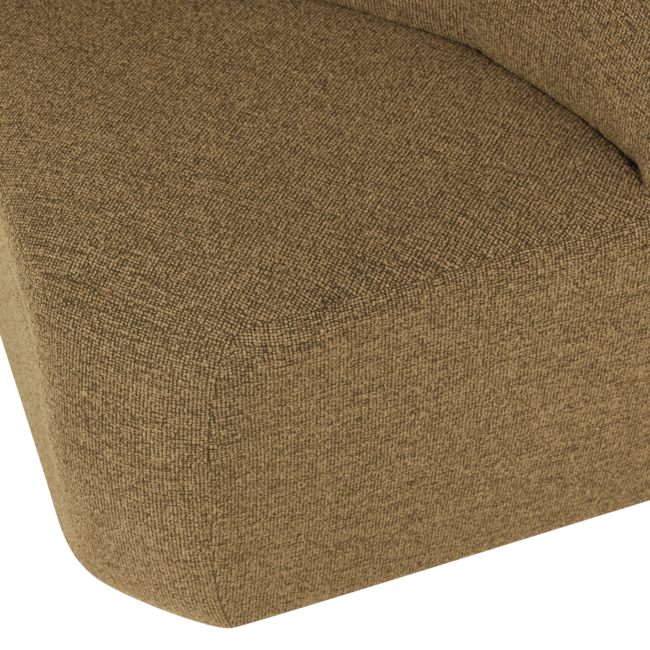 Woood Mojo Base Eetbank Hoek Met Rugleuning Boucle Geel/Bruin[Fsc]