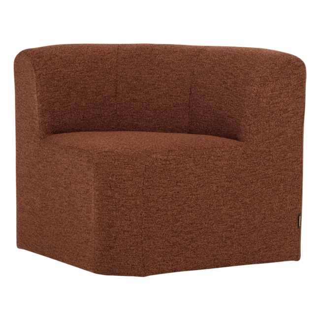 Woood Mojo Base Eetbank Hoek Met Rugleuning Boucle Roestbruin[Fsc]