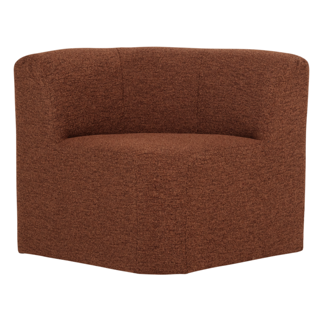 Woood Mojo Base Eetbank Hoek Met Rugleuning Boucle Roestbruin[Fsc]