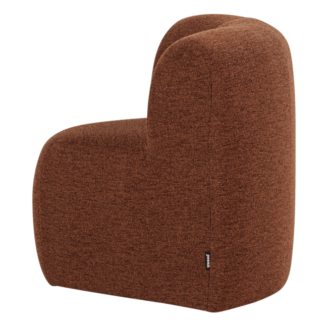 Woood Mojo Base Eetbank Hoek Met Rugleuning Boucle Roestbruin[Fsc]