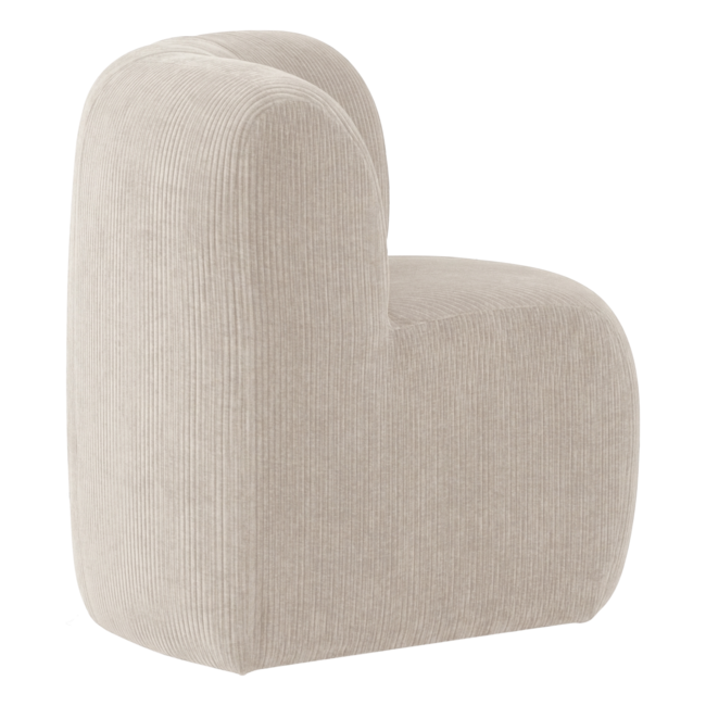 Woood Mojo Base Eetbank Hoek Met Rugleuning Rib Ecru [FSC]