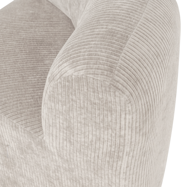 Woood Mojo Base Eetbank Hoek Met Rugleuning Rib Ecru [FSC]