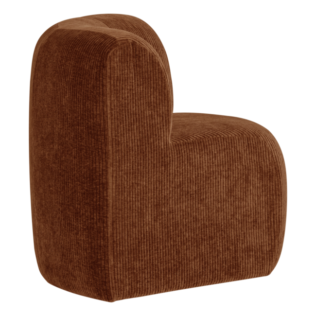 Woood Mojo Base Eetbank Hoek Met Rugleuning Rib Roestbruin [FSC]