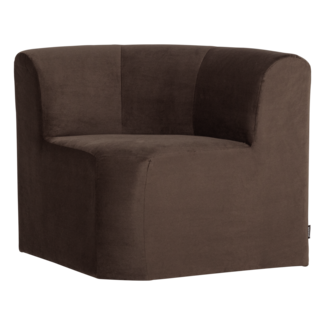 Woood Mojo Base Eetbank Hoek Rugleuning Velvet Bruin [FSC]