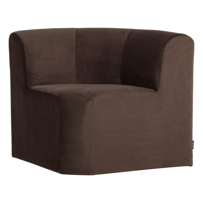 Woood Mojo Base Eetbank Hoek Rugleuning Velvet Bruin [FSC]