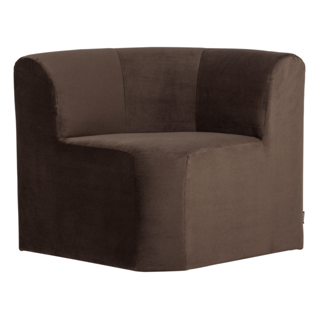 Woood Mojo Base Eetbank Hoek Rugleuning Velvet Bruin [FSC]