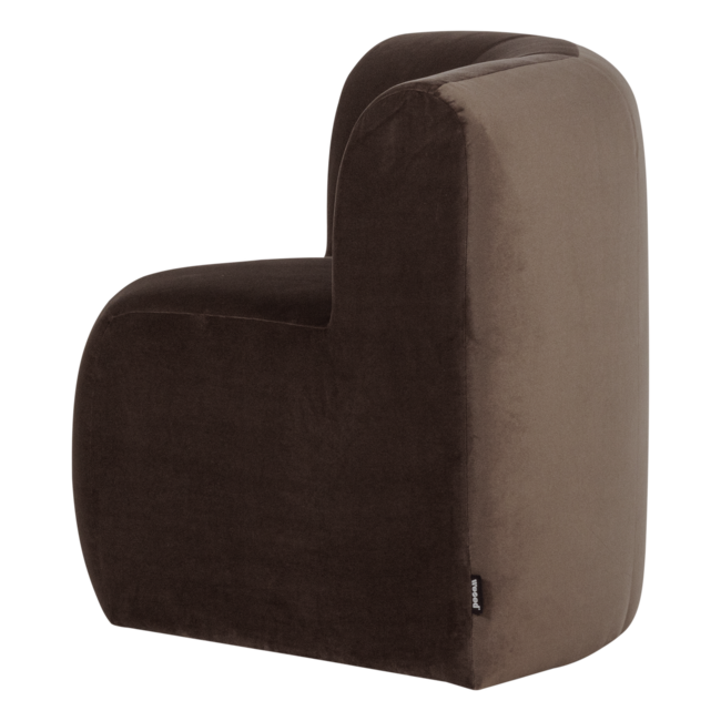 Woood Mojo Base Eetbank Hoek Rugleuning Velvet Bruin [FSC]