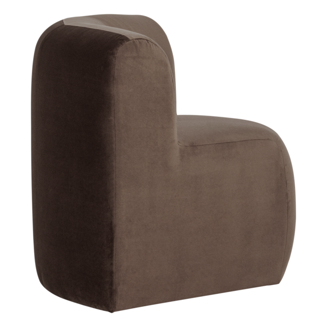 Woood Mojo Base Eetbank Hoek Rugleuning Velvet Bruin [FSC]