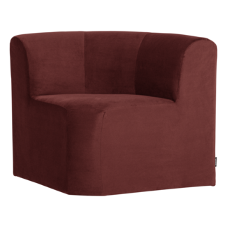 Woood Mojo Base Eetbank Hoek Rugleuning Velvet Kastanjebruin [FSC]