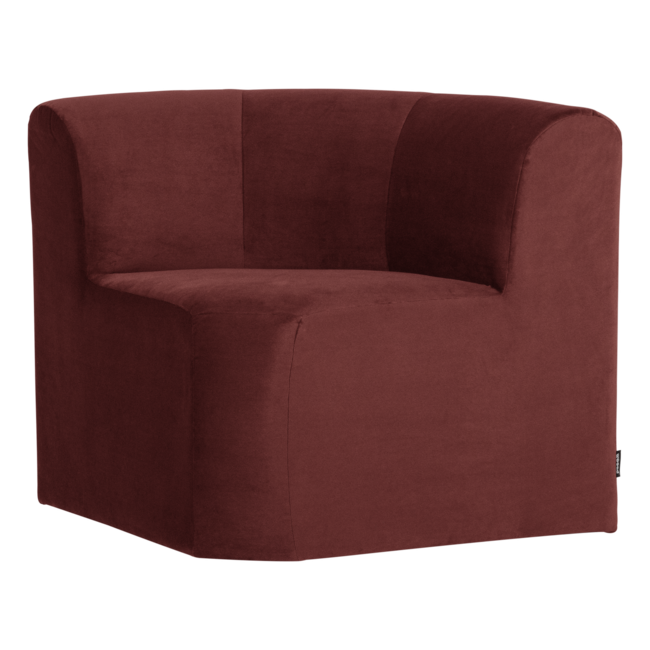 Woood Mojo Base Eetbank Hoek Rugleuning Velvet Kastanjebruin [FSC]