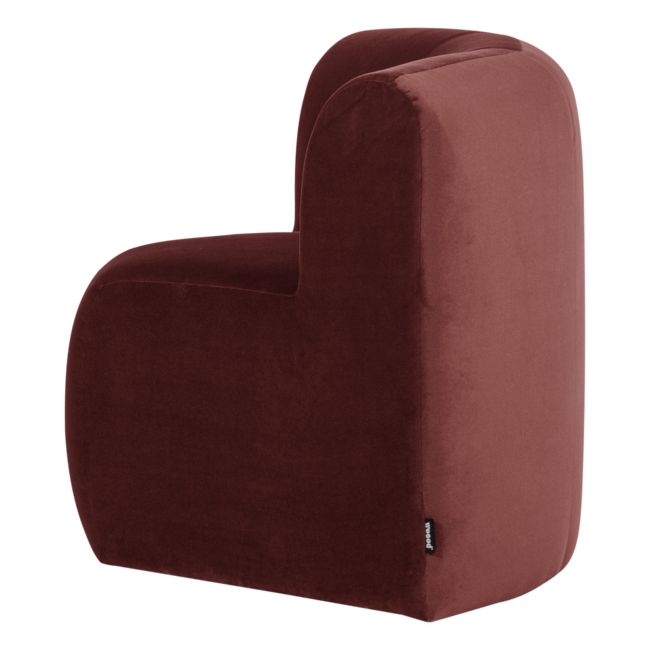 Woood Mojo Base Eetbank Hoek Rugleuning Velvet Kastanjebruin [FSC]