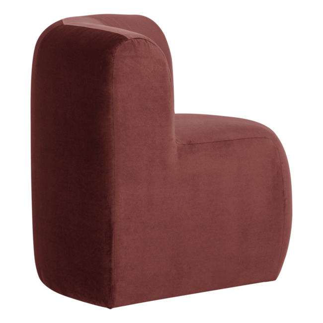 Woood Mojo Base Eetbank Hoek Rugleuning Velvet Kastanjebruin [FSC]