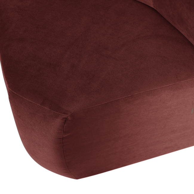 Woood Mojo Base Eetbank Hoek Rugleuning Velvet Kastanjebruin [FSC]