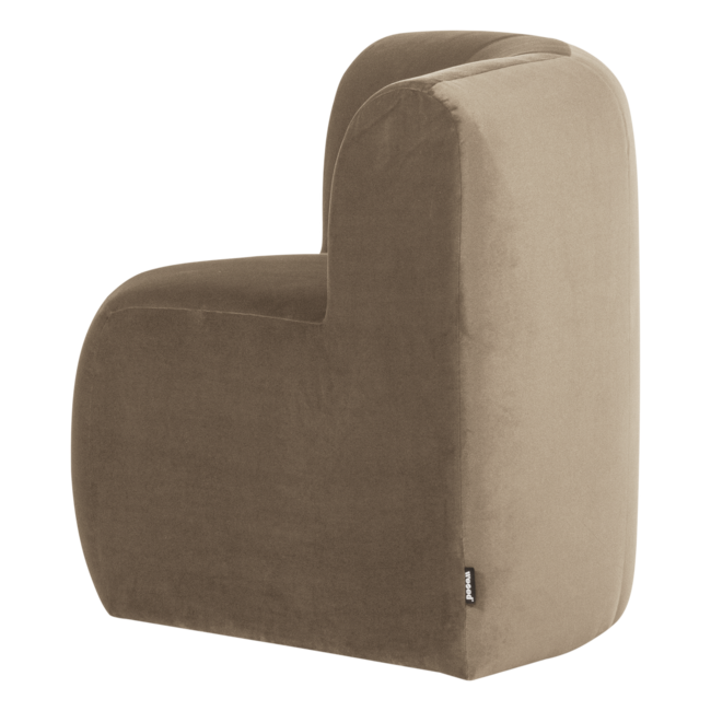 Woood Mojo Base Eetbank Hoek Rugleuning Velvet Khaki [FSC]