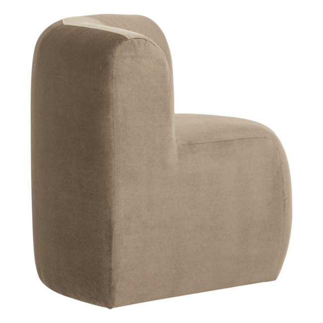 Woood Mojo Base Eetbank Hoek Rugleuning Velvet Khaki [FSC]