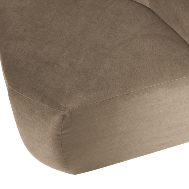 Woood Mojo Base Eetbank Hoek Rugleuning Velvet Khaki [FSC]