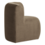 Woood Mojo Base Eetbank Hoek Rugleuning Velvet Taupe [FSC]