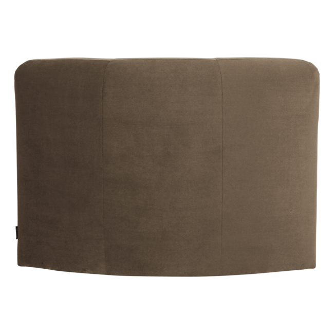 Woood Mojo Base Eetbank Hoek Rugleuning Velvet Taupe [FSC]