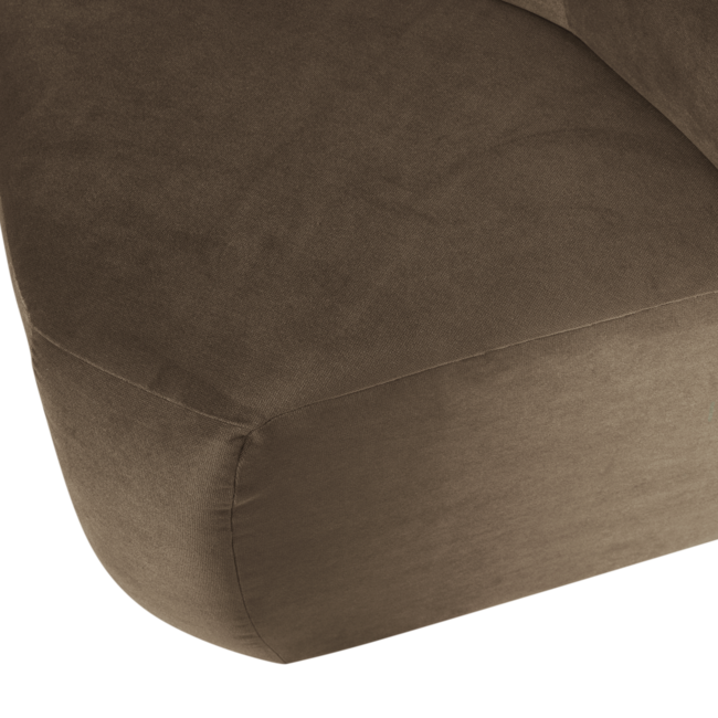 Woood Mojo Base Eetbank Hoek Rugleuning Velvet Taupe [FSC]
