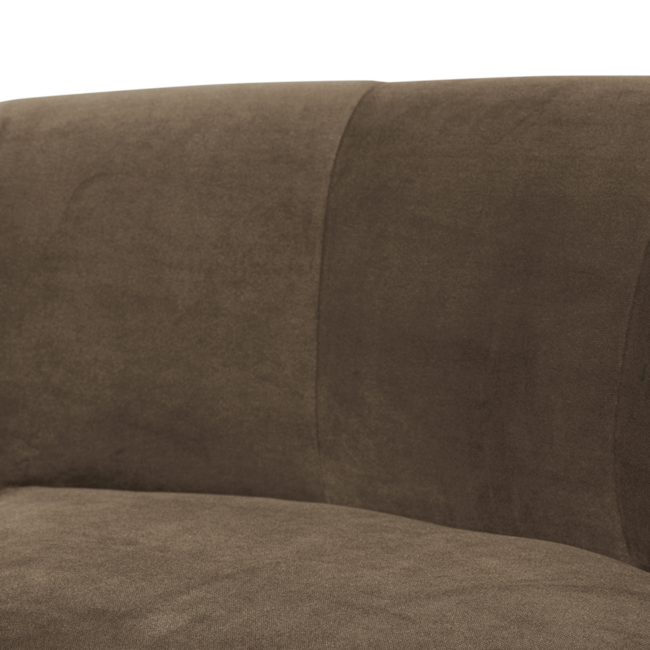 Woood Mojo Base Eetbank Hoek Rugleuning Velvet Taupe [FSC]
