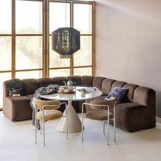 Woood Mojo Eetbank 164 Cm Met Rugleuning Velvet Bruin [FSC]