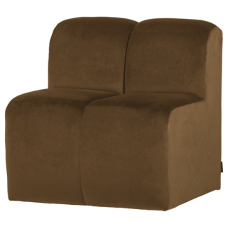 Woood Mojo Eetbank 84 Cm Met Rugleuning Velvet Honinggeel [FSC]