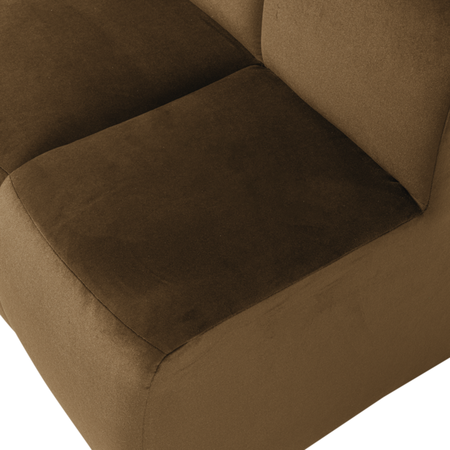 Woood Mojo Eetbank 84 Cm Met Rugleuning Velvet Honinggeel [FSC]