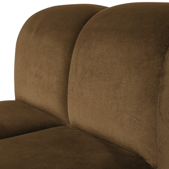 Woood Mojo Eetbank 84 Cm Met Rugleuning Velvet Honinggeel [FSC]