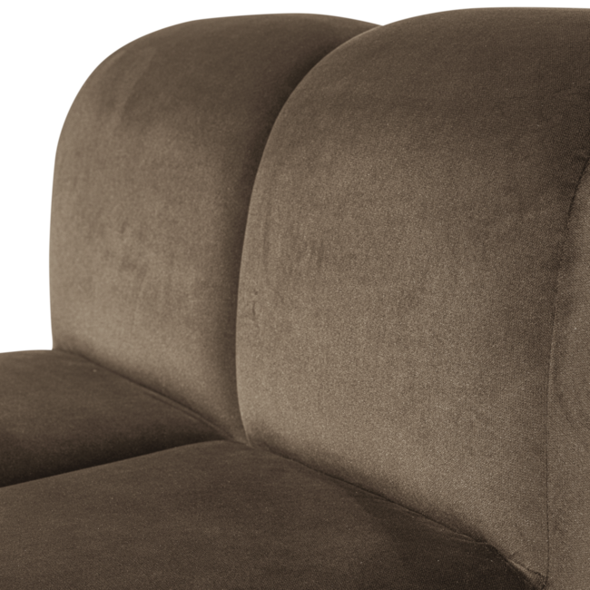 Woood Mojo Eetbank 84 Cm Met Rugleuning Velvet Taupe [FSC]