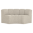 Woood Mojo Eetbank Halfronde Hoek Rugleuning Boucle Beige [FSC]