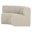 Woood Mojo Eetbank Halfronde Hoek Rugleuning Boucle Beige [FSC]
