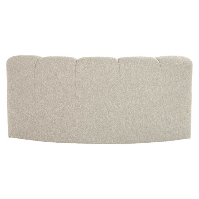 Woood Mojo Eetbank Halfronde Hoek Rugleuning Boucle Beige [FSC]