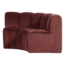 Woood Mojo Eetbank Halfronde Hoek Rugleuning Velvet K.Bruin [FSC]
