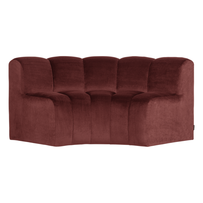 Woood Mojo Eetbank Halfronde Hoek Rugleuning Velvet K.Bruin [FSC]