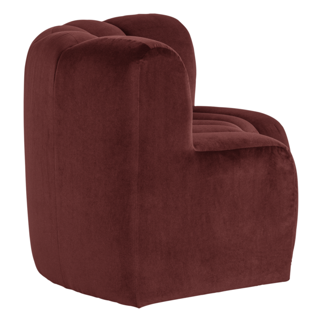 Woood Mojo Eetbank Halfronde Hoek Rugleuning Velvet K.Bruin [FSC]