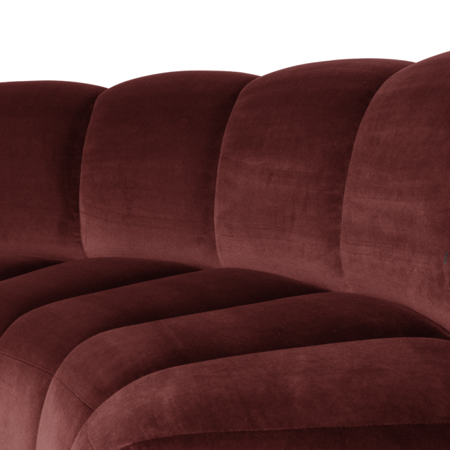 Woood Mojo Eetbank Halfronde Hoek Rugleuning Velvet K.Bruin [FSC]