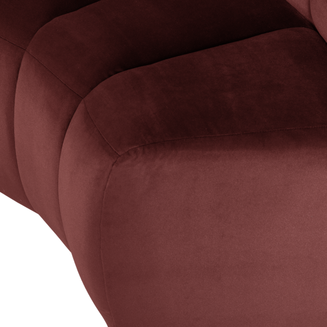 Woood Mojo Eetbank Halfronde Hoek Rugleuning Velvet K.Bruin [FSC]
