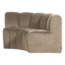Woood Mojo Eetbank Halfronde Hoek Rugleuning Velvet Khaki [FSC]